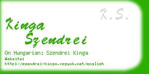 kinga szendrei business card